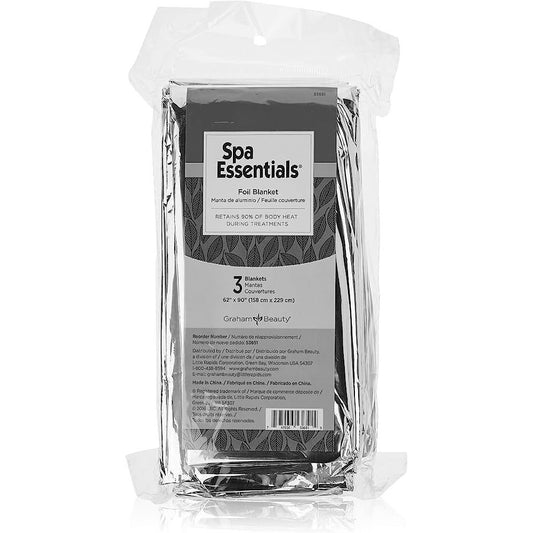 SPA ESSENTIAL MYLAR FOIL BLANKET 62" X 90" 3/BAG